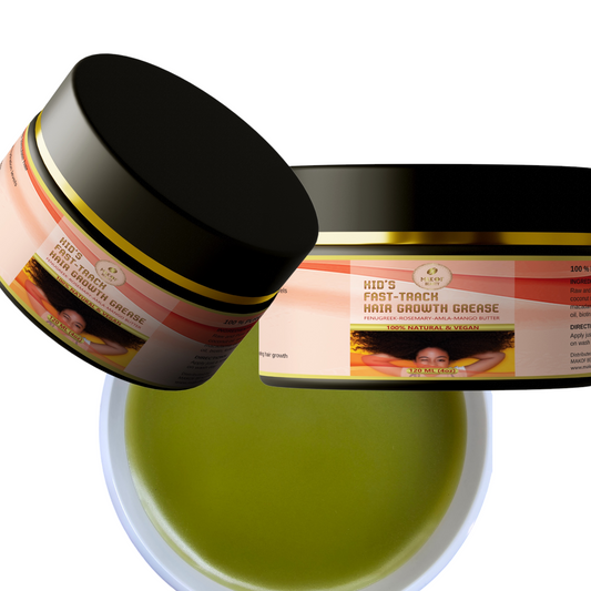 Kid's Hair Growth Grease with Raw Organic and Pure Batana Extract, Rosemary, Fenugreek, Amla oil Mango Butter. Improve Elasticity. Perfect Curly, coily and straight Hair types. 120 Ml