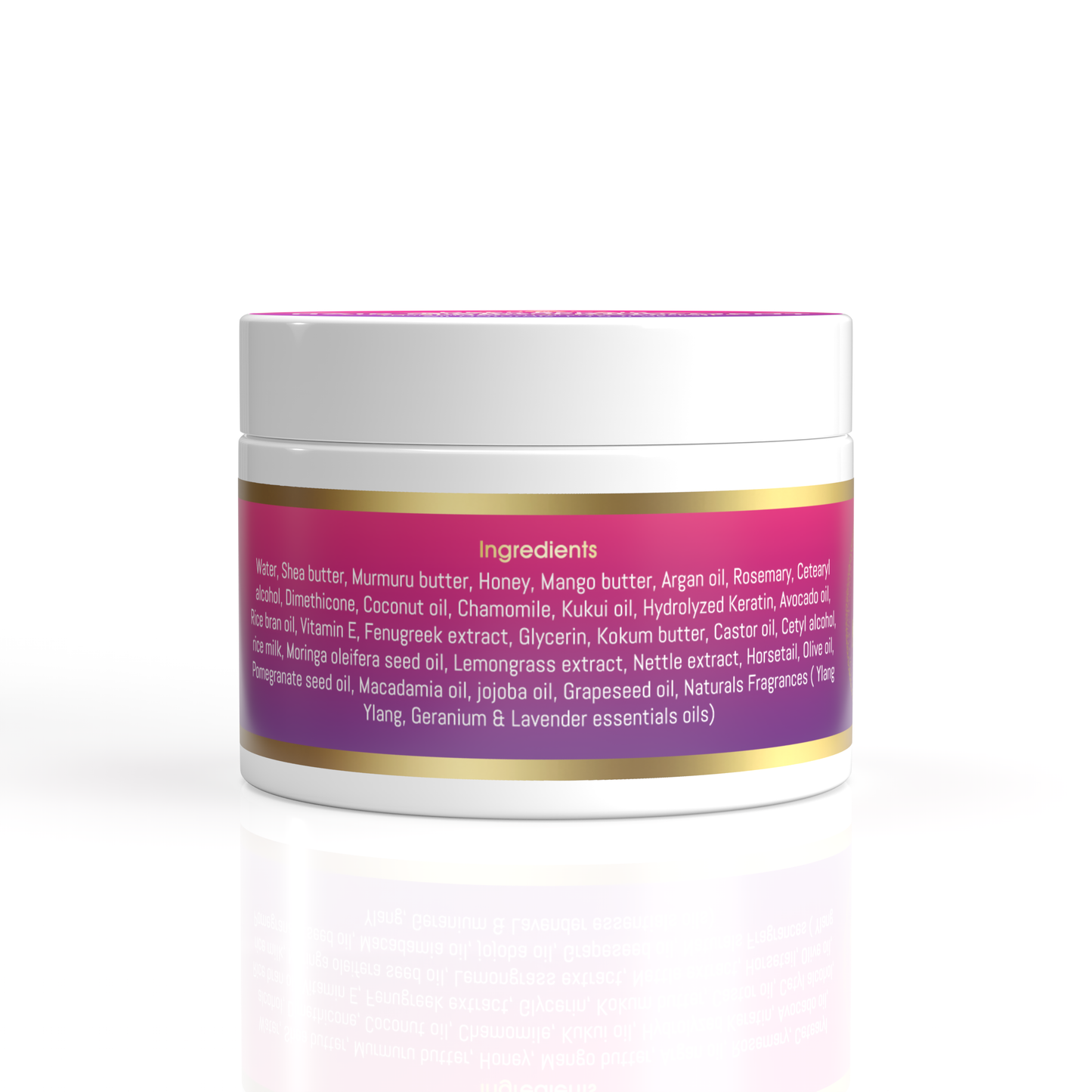 MAKOF BEAUTY Deep Repair Moisturizing Hair Mask Treatment with Shea Butter, Mango Butter, Rosemary, Argan Oil, All Natural, 10 fl oz