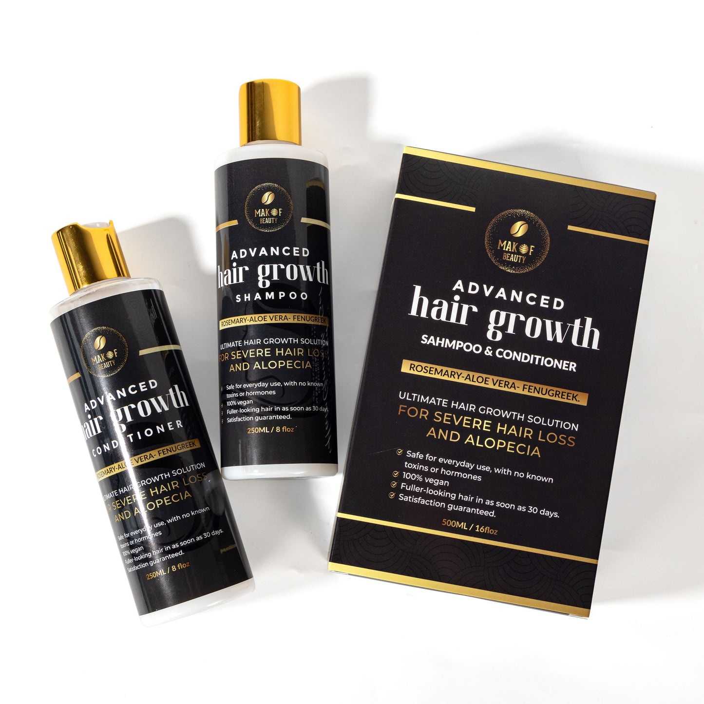 Rosemary Hair Growth Shampoo & Conditioner, Advanced hair treatment Set, Hair Treatment For Severe Hair loss Thinning hair. (ADVANCED HAIR SET Shampoo and Conditioner)