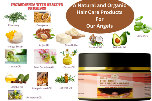 Kid's Hair Growth Grease with Raw Organic and Pure Batana Extract, Rosemary, Fenugreek, Amla oil Mango Butter. Improve Elasticity. Perfect Curly, coily and straight Hair types. 120 Ml
