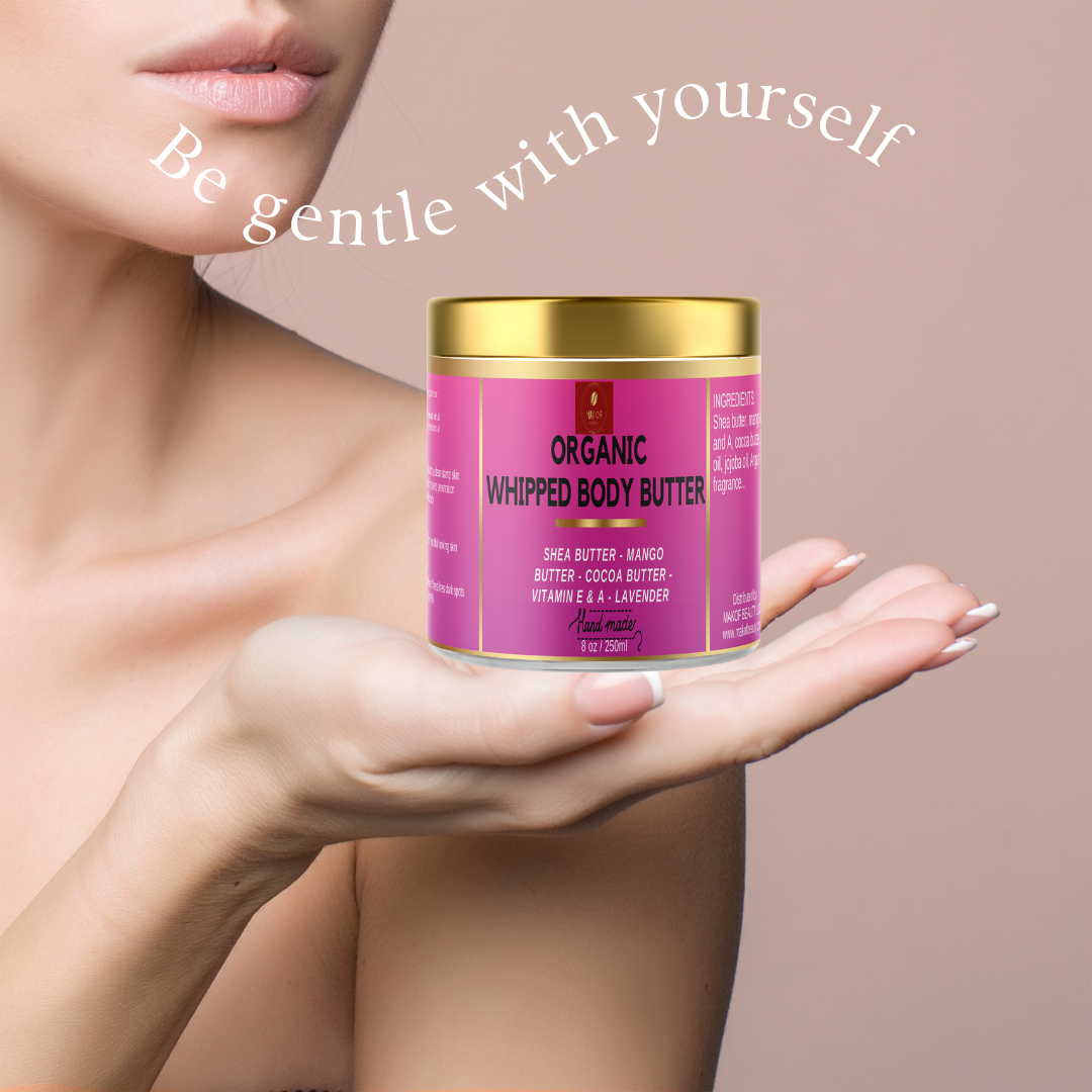 BODY BUTTER CREAM FOR DRY SKIN, COCOA BUTTER BODY CREAM WITH SHEA BUTTER AND COCONUT OIL, deeply moisturizing, nourishing and reducing appearance of Strech Marks. 8 fl oz