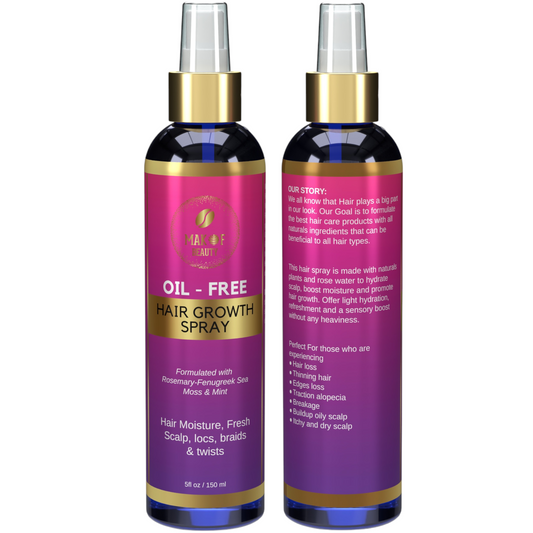 Hair Growth Tonic Spray with Rosemary, Mint and Sea Moss, Scalp Treatment, Provide intense Hydration and Moisture. Speed Hair Growth Process and Soothe Scalp 5oz