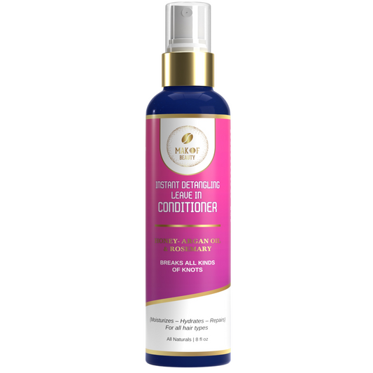 Instant Detangling 3 in 1 Leave-in Conditioner, Anti Frizz, Damage Repairing, Moisturizing with Argan Oil, Rosemary, for All Hair Types, 8 fl oz