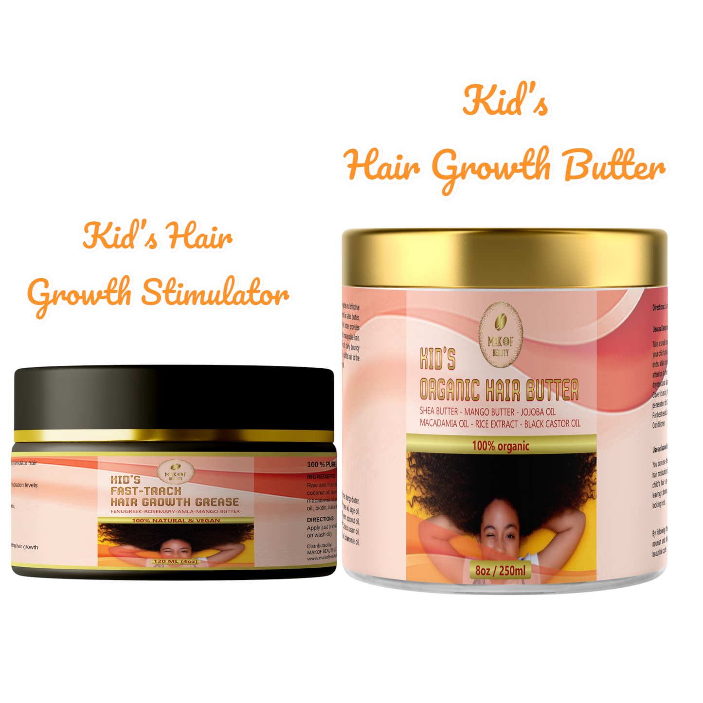 Kid's Hair Growth Grease with Raw Organic and Pure Batana Extract, Rosemary, Fenugreek, Amla oil Mango Butter. Improve Elasticity. Perfect Curly, coily and straight Hair types. 120 Ml
