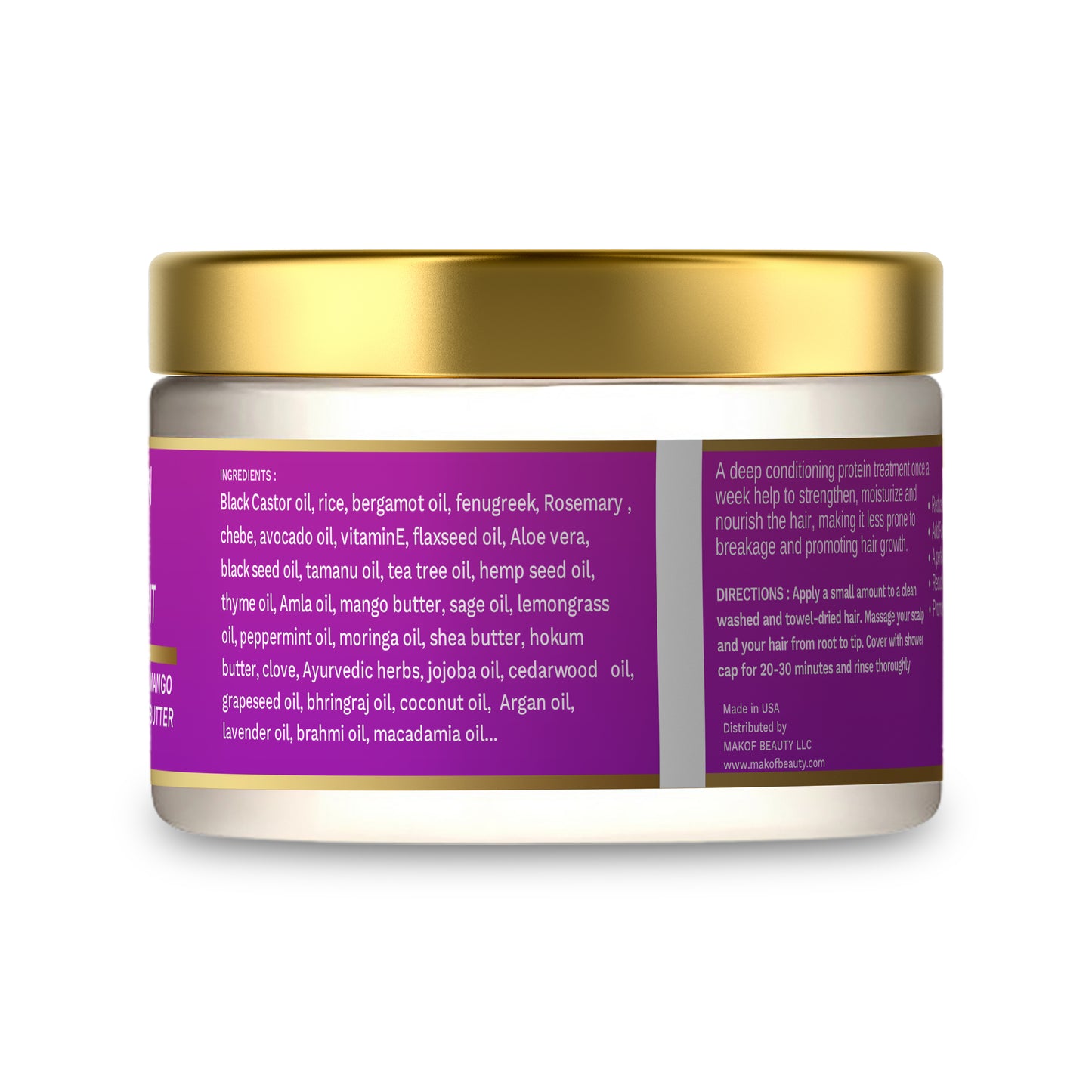 CHEBE DEEP CONDITIONER PROTEIN TREATMENT, creamy rich texture formulated with naturals butters and Ayurvedics herbs.