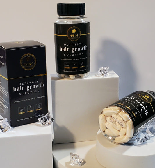 HAIR GROWTH SUPPLEMENT. Ultimate hair growth solution. for faster hair growth and Nails growth. with Collagen, Biotin and Keratin. 60 caps