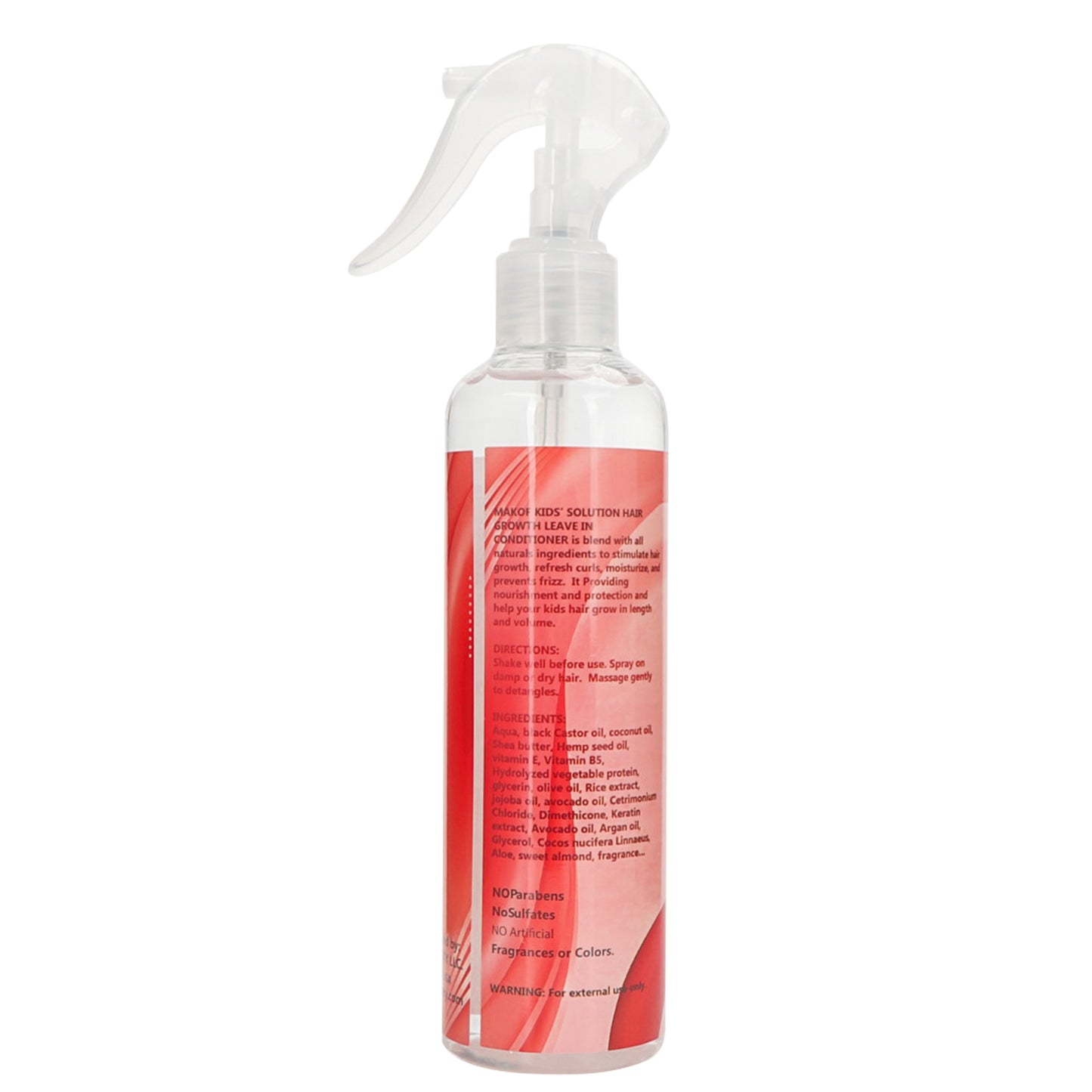 Kids LEAVE IN CONDITIONER For Kids , With Castor oil and Coconut oil, Soften, Detangles, Brings Curls Back To Life. 250ml, 100% vegan, No Parabens, Sulfate.