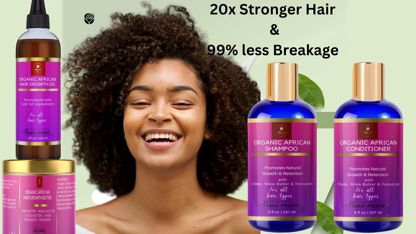 Fenugreek- Shea Butter Shampoo and Conditioner Hair Growth, moisturizing, length retention, stop Breakage. 16 oz