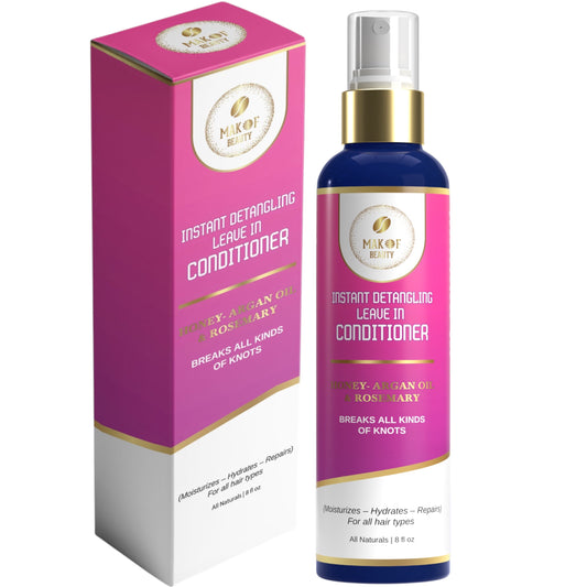 Instant Detangling 3 in 1 Leave-in Conditioner, Anti Frizz, Damage Repairing, Moisturizing with Argan Oil, Rosemary, for All Hair Types, 8 fl oz
